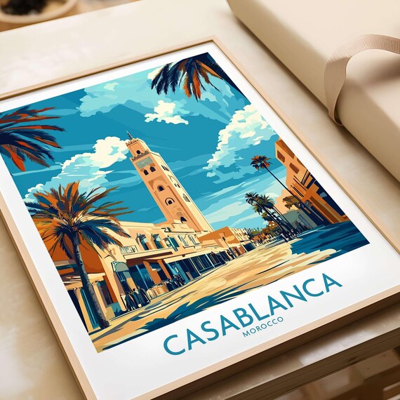 Casablanca Poster Carlsbad Travel Print Wall Art Carlsbad Wall Hanging Home Decor Carlsbad Gift Art Lovers California Wall Art Print