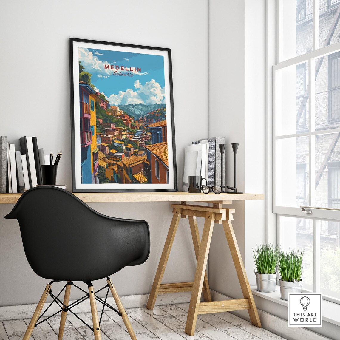 Medellin Travel Poster, Colombia Art Print - Image 4
