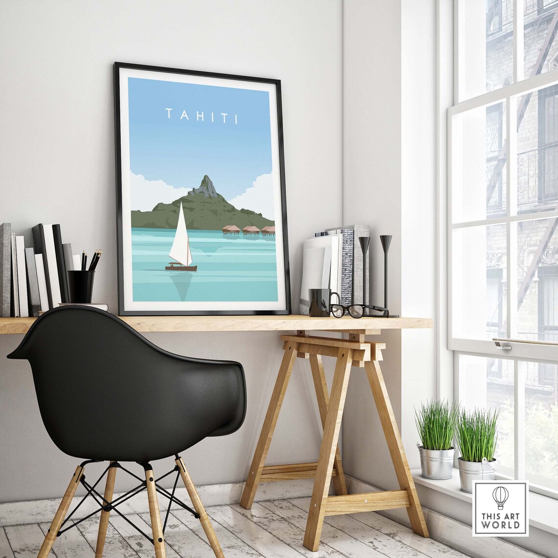Tahiti Tropical Travel Print Travel Poster - Image 4