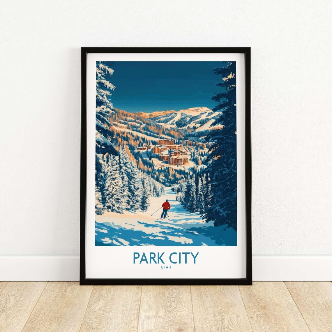 Park City Utah Skiing Travel Poster - Image 5