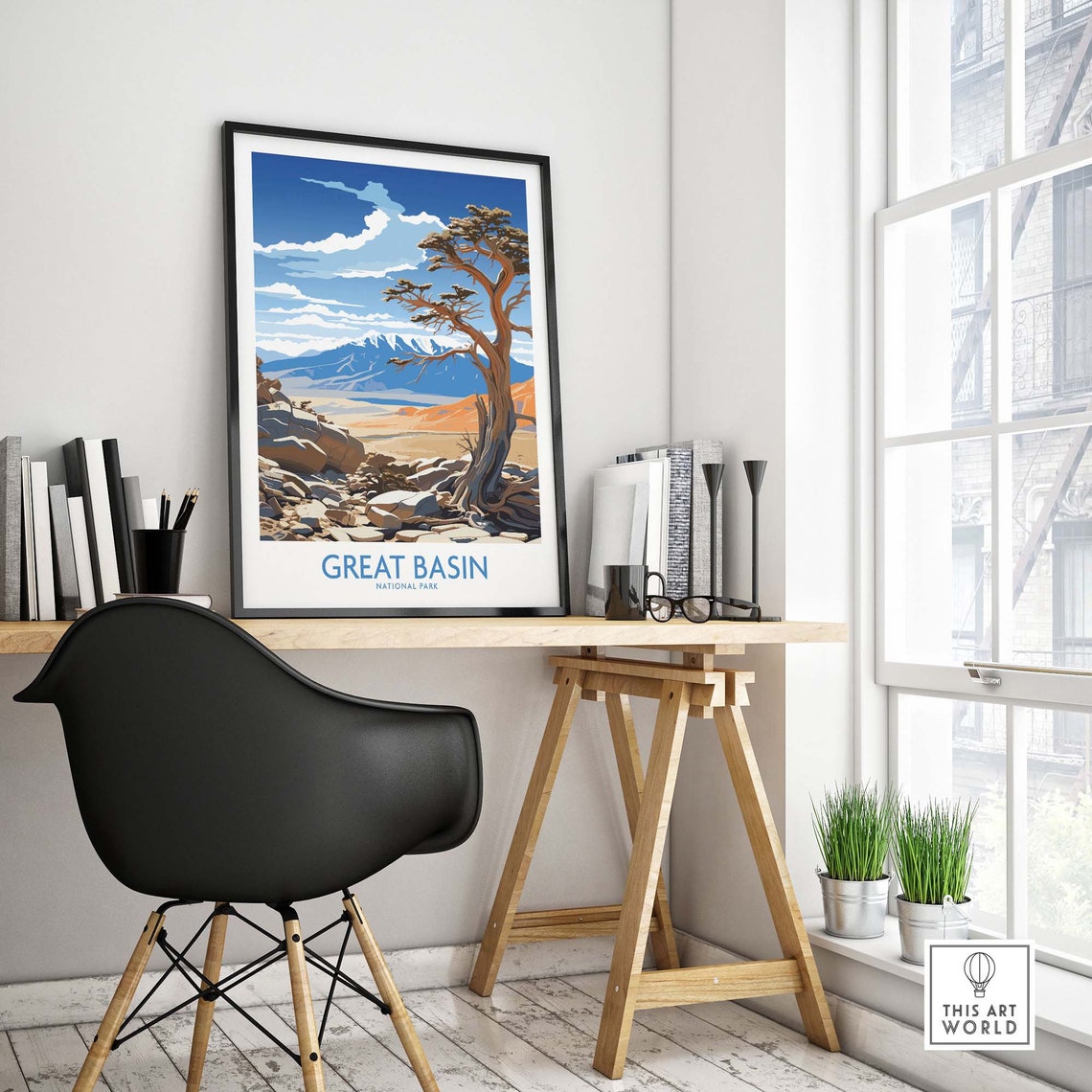 Great Basin National Park Ancient Pine Snow Capped Peak Poster - Image 4