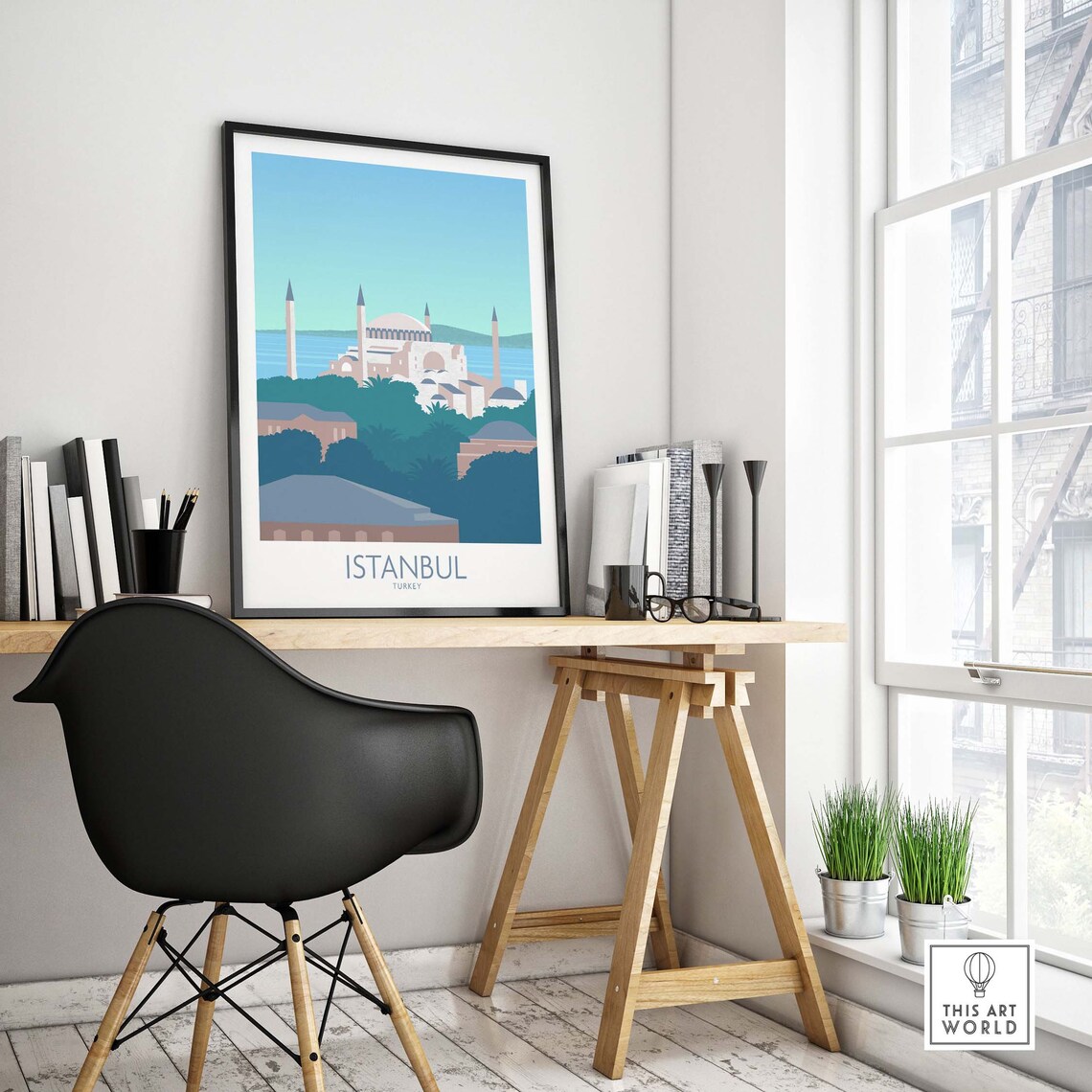 Istanbul Print Istanbul Travel Poster Istanbul Wall Art Istanbul Poster Print Hagia Sophia Print Istanbul Art Print Home Dcor - Image 4
