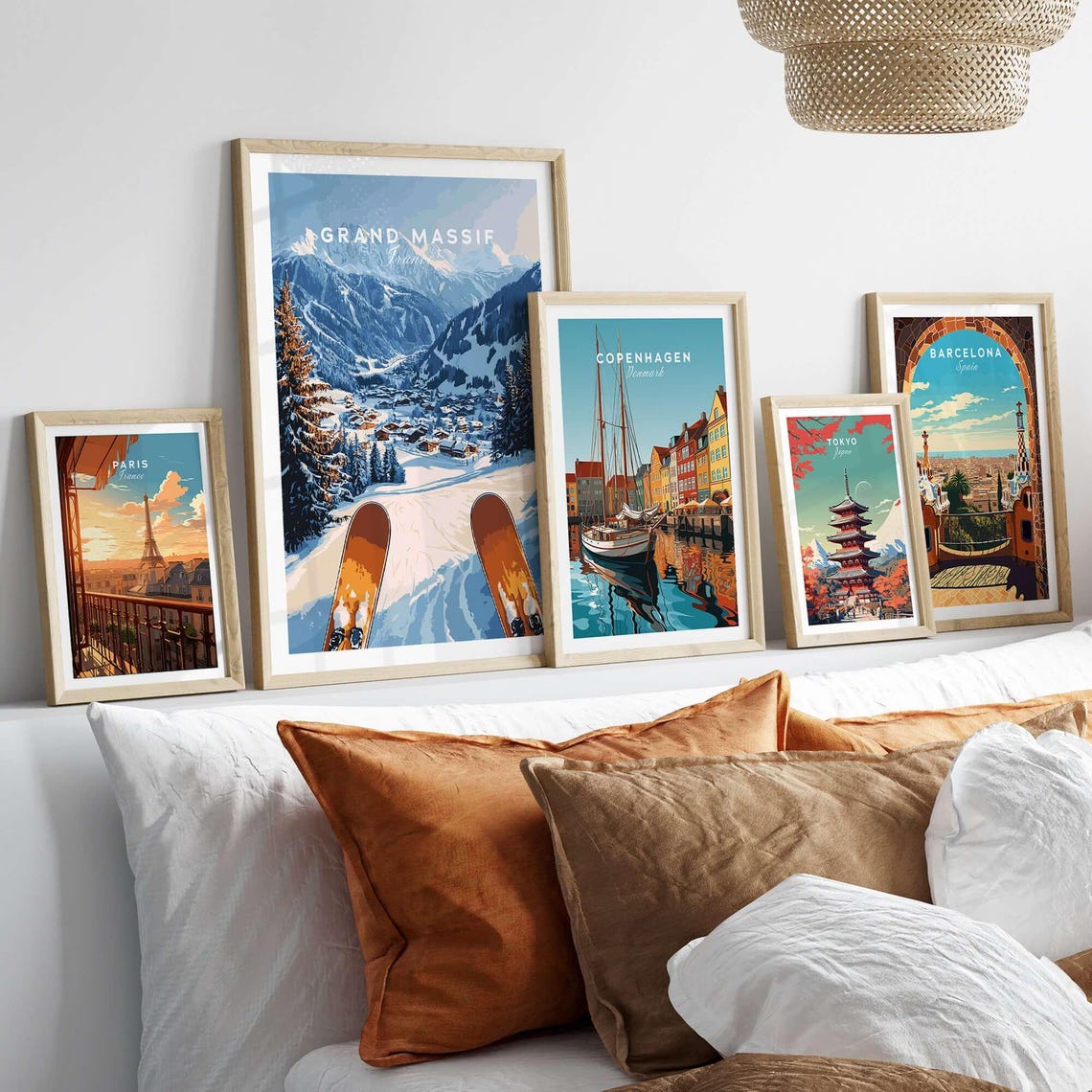 Grand Massif Ski Resort Winter Sports Art Print - Image 3