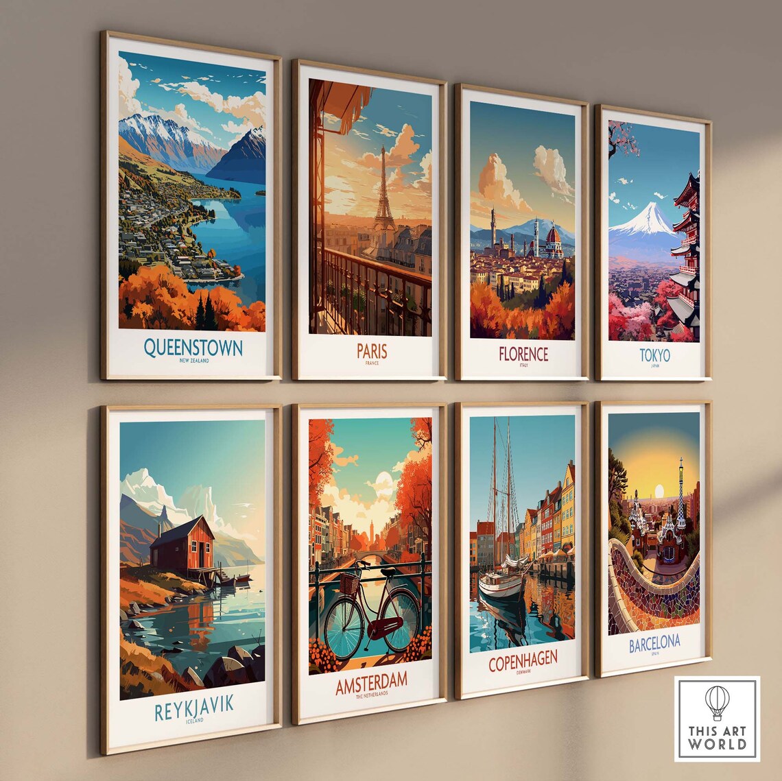 Queenstown Travel Poster, Personalized Wall Art - Image 3