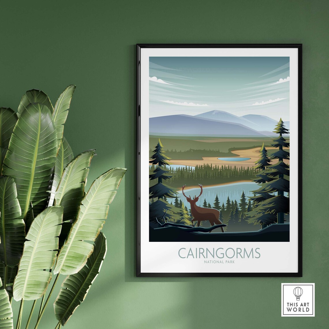 Cairngorms National Park Scottish Highlands Travel Poster - Image 3