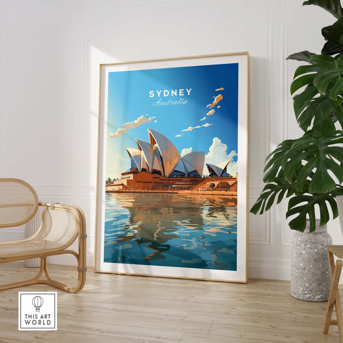 Sydney Australia Opera House Sail Rooflines Harbor Reflection Poster - Image 3