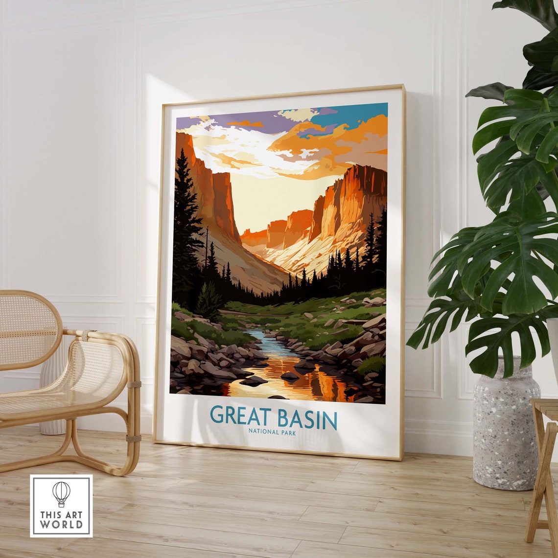 Great Basin National Park Mountain Stream Pine Canyon Poster - Image 3