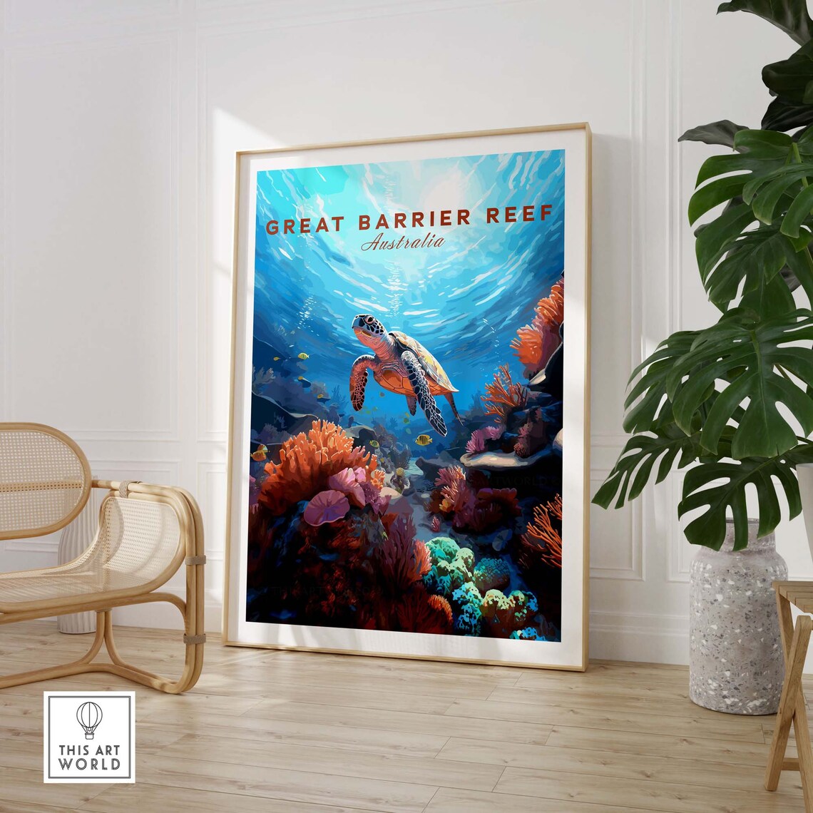 Great Barrier Reef Australia Travel Poster, Wall Art Print - Image 3