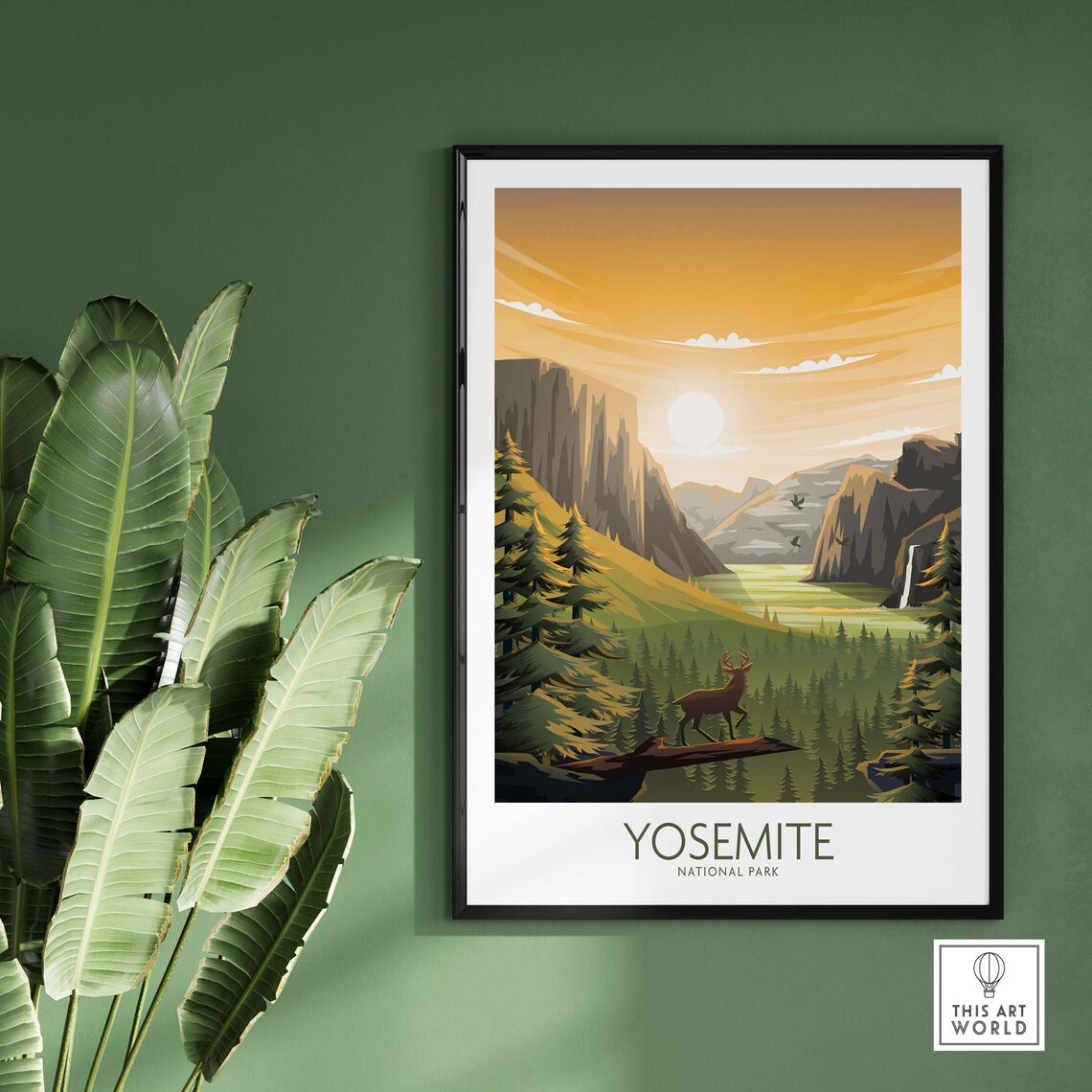 Yosemite Travel Poster, National Park Wall Art Print - Image 3