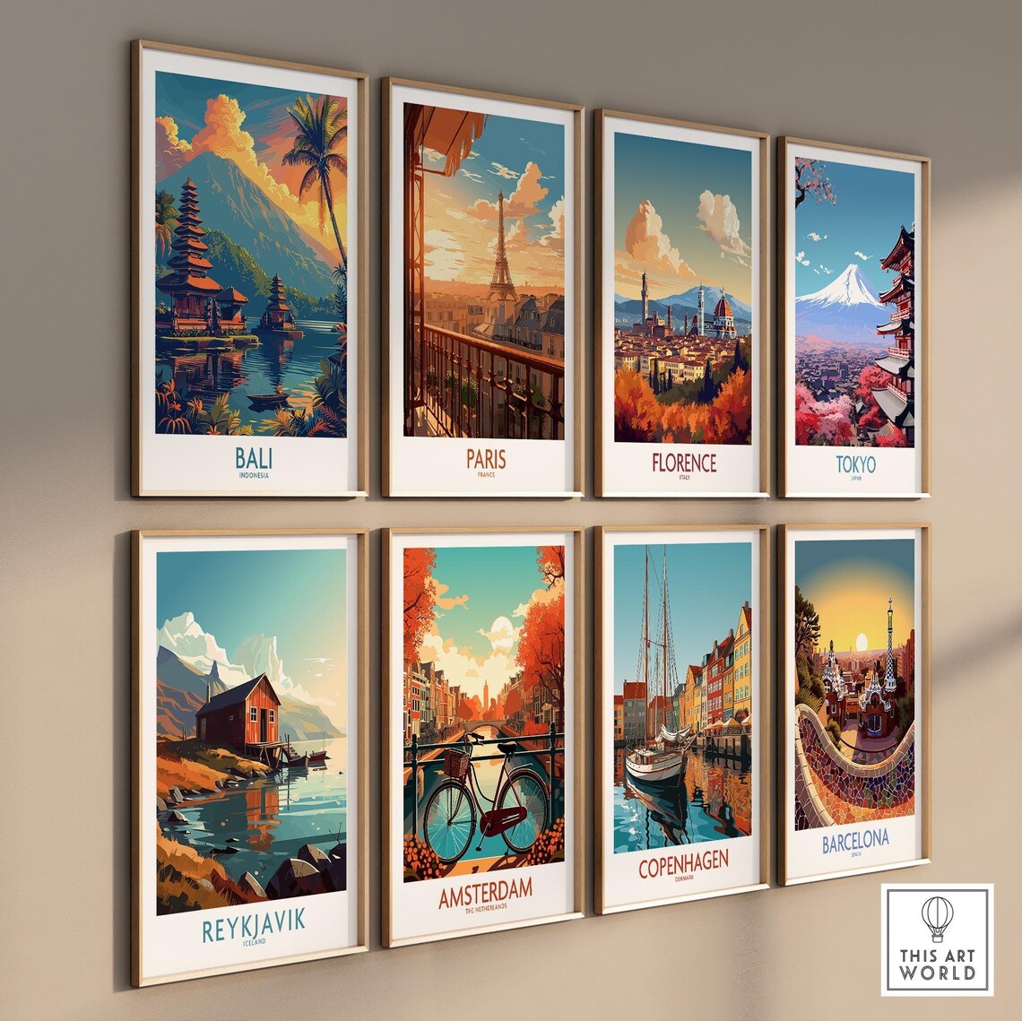 Bali Sunset Travel Poster, Indonesia Wall Art - Image 3