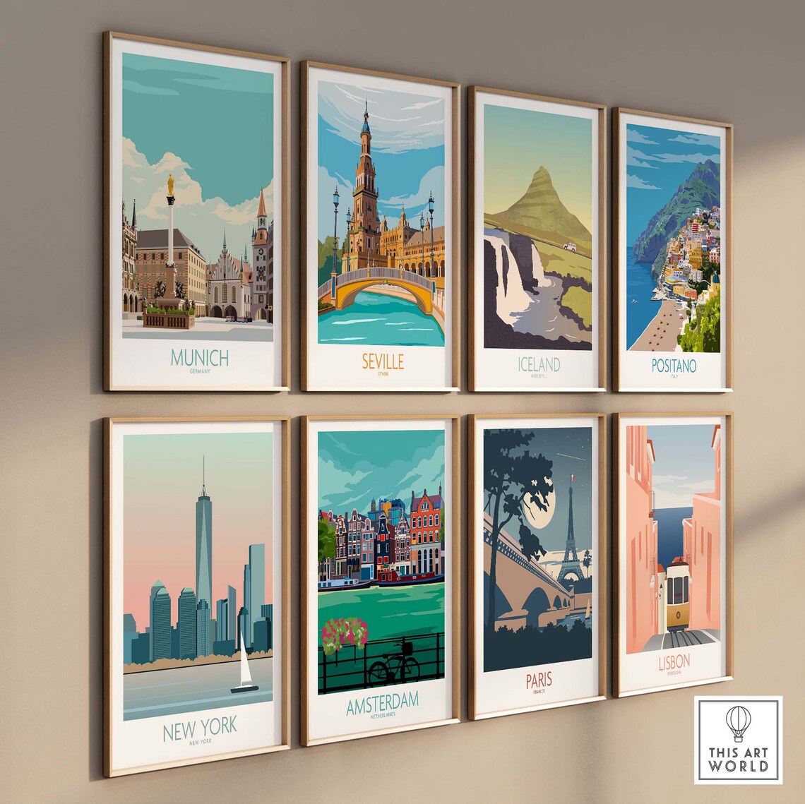 Munich German Travel Poster Print, Mnchen Wall Art - Image 3