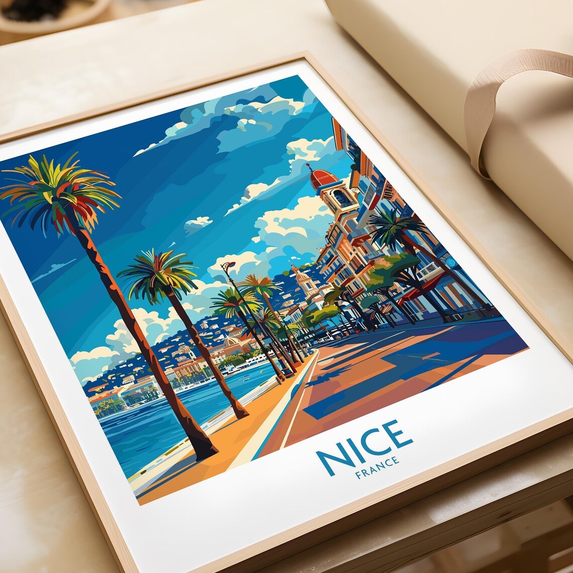Nice Travel Poster, France Wall Art Print
