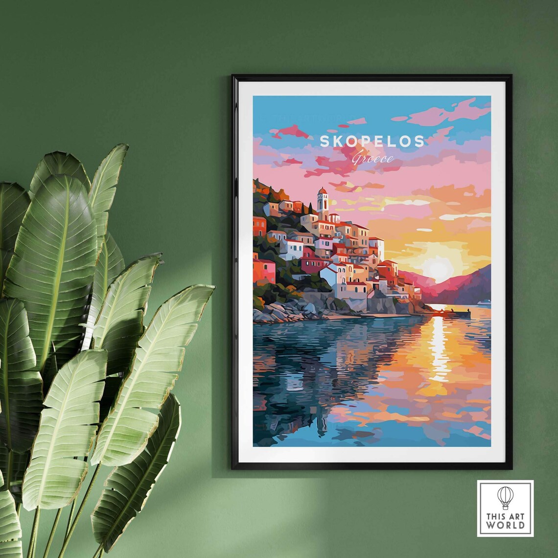 Skopelos Greece Travel Poster, Place Name Art Print - Image 2