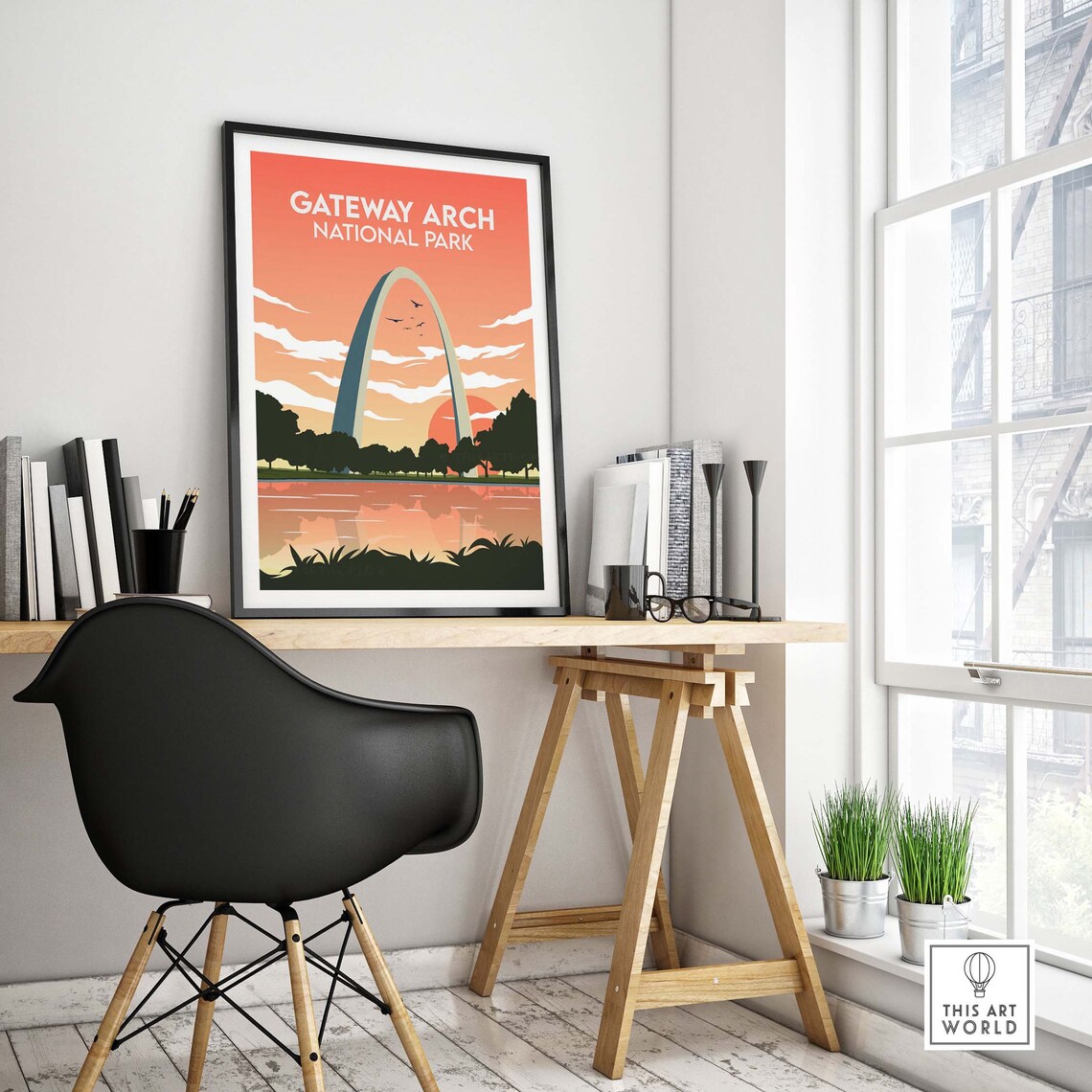 Gateway Arch National Park Travel Poster Print - Image 4