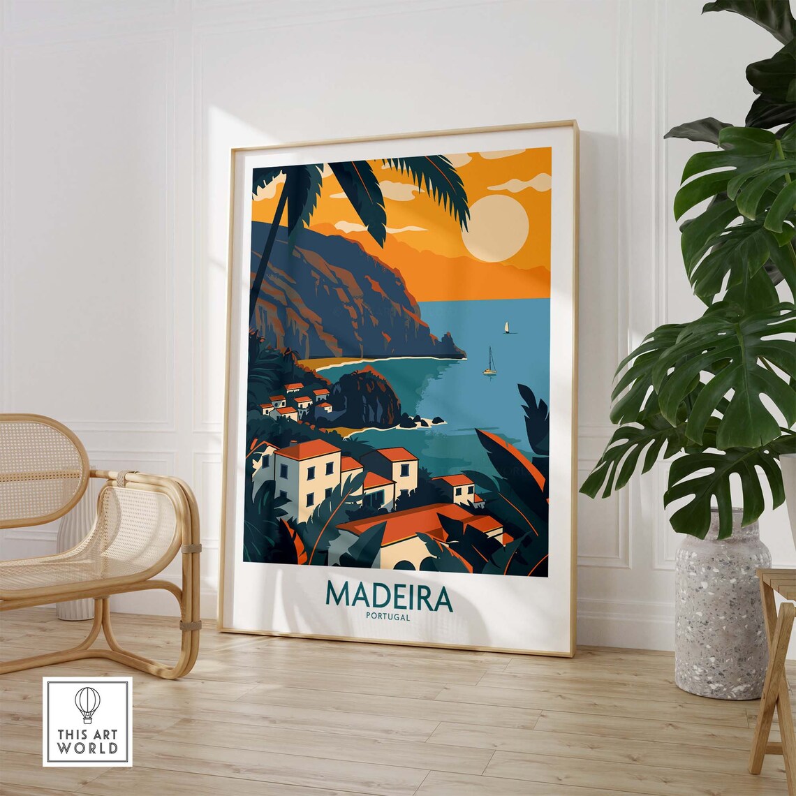 Madeira Travel Poster, Personalized Gift for Her - Image 3