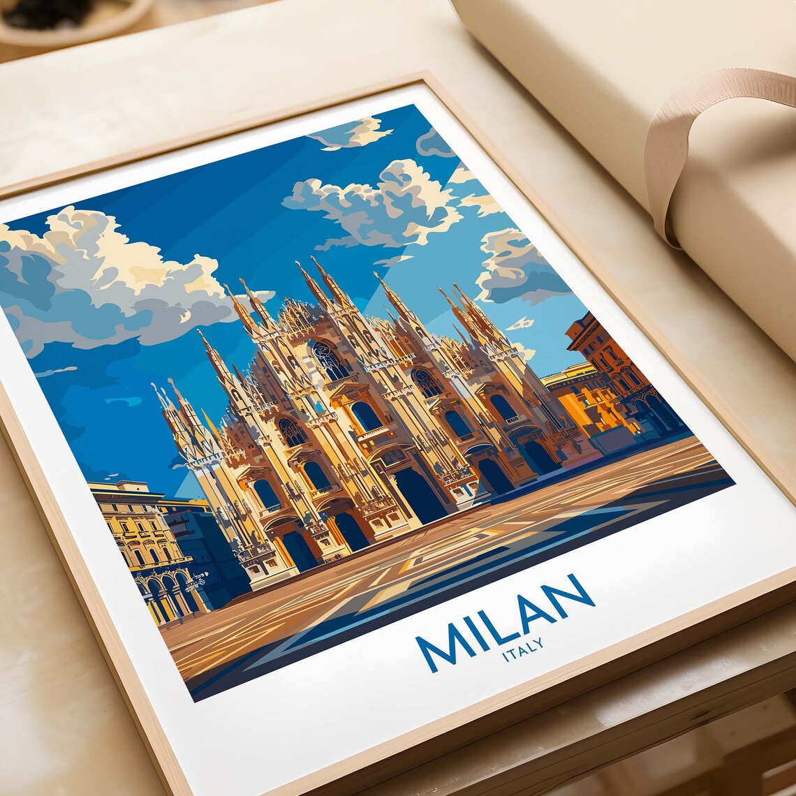 Milan Italy Travel Poster, Home Decor Art Print