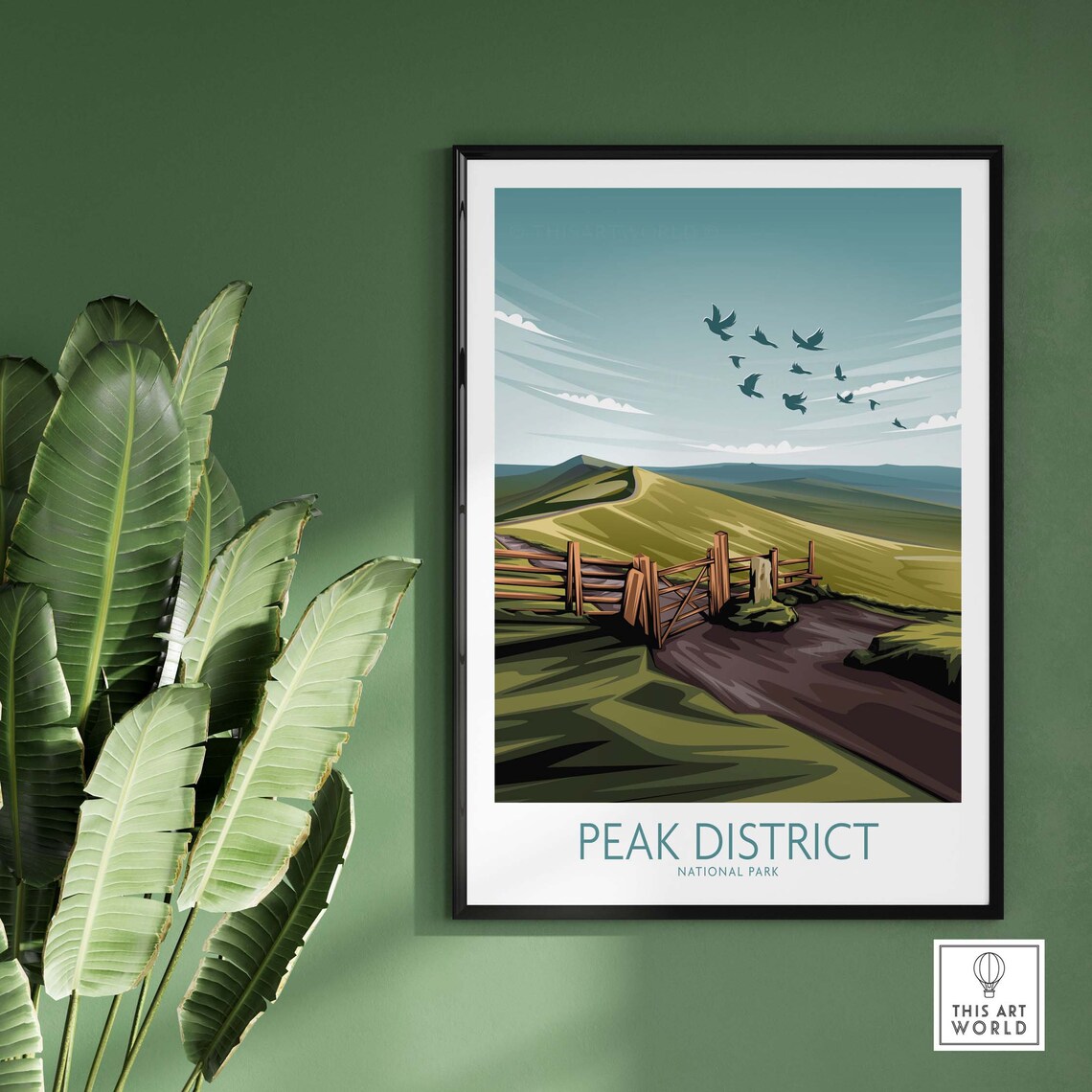 Peak District National Park England Travel Poster - Image 2