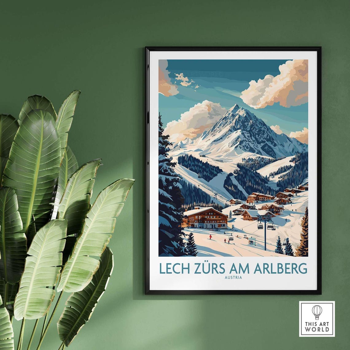 Lech Zrs Am Arlberg Ski Poster, Austria Winter Sports - Image 2