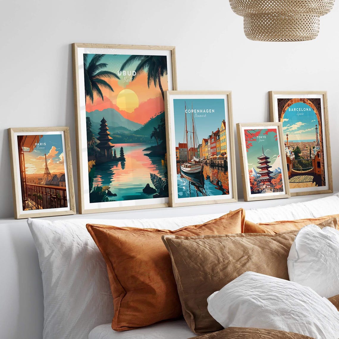 Ubud Bali Travel Poster, Gift Illustration Artwork - Image 3