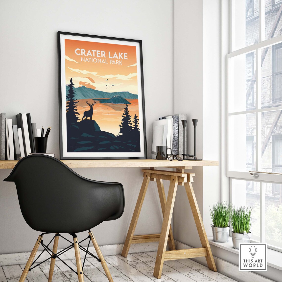 Crater Lake National Park Poster, Oregon Travel Print - Image 4