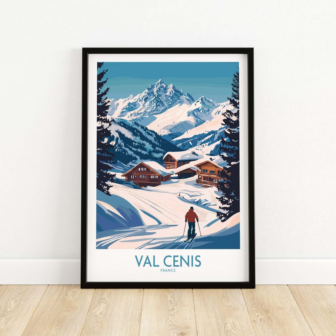 Val Cenis Ski Lodge Art Print, Winter Sports - Image 5