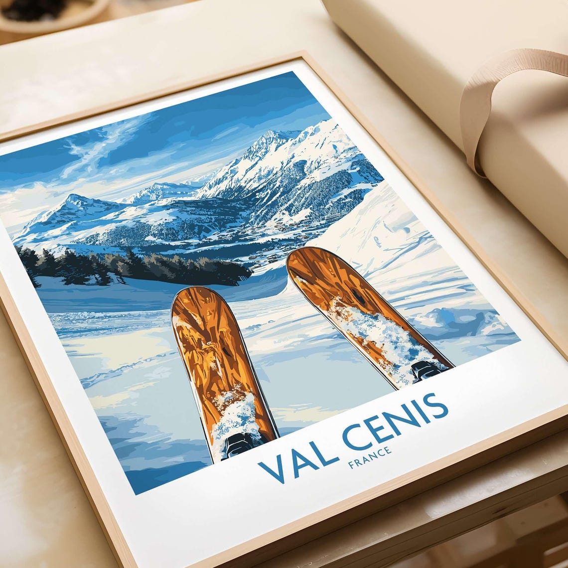 Val Cenis France Ski Poster