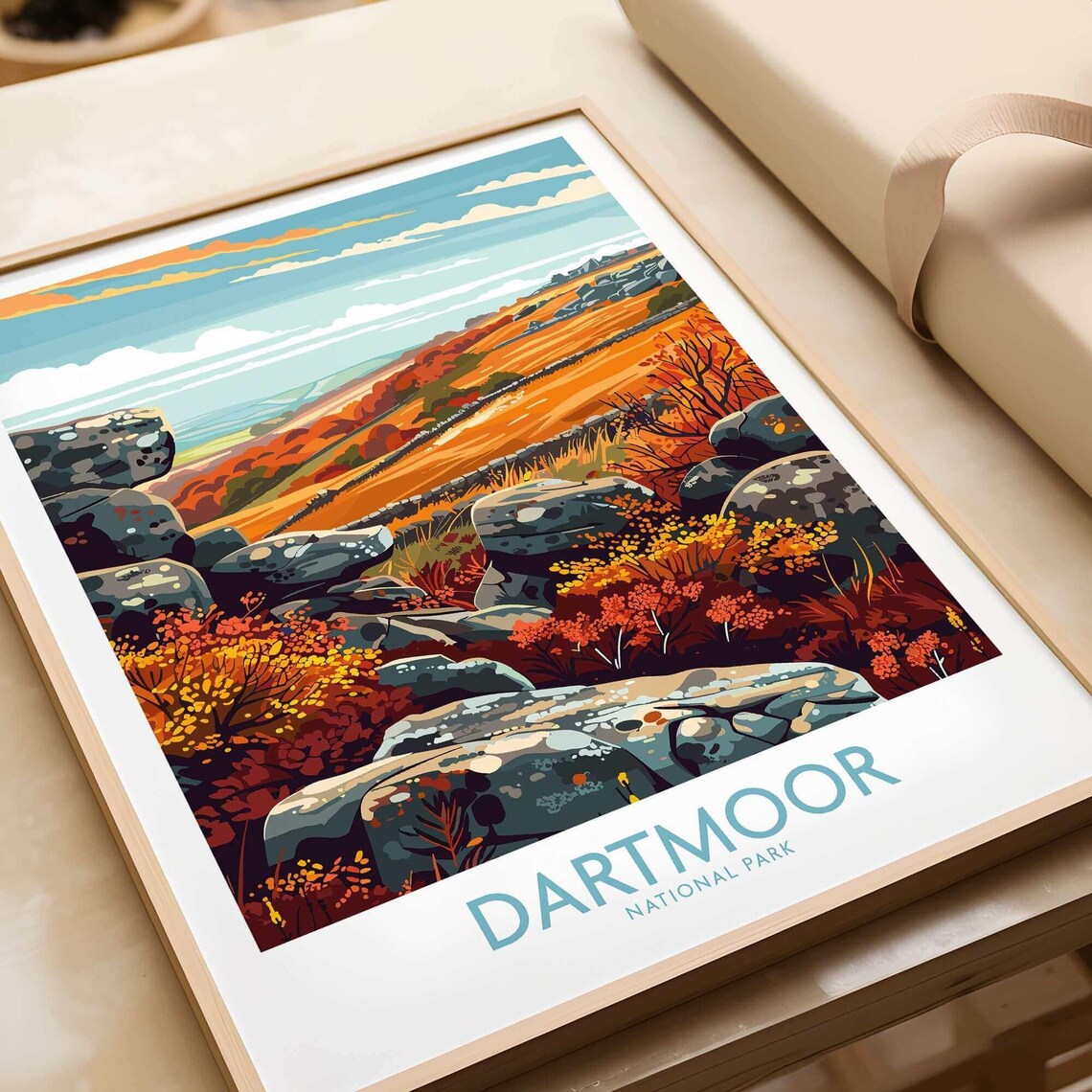 Dartmoor National Park - Vintage Travel Poster