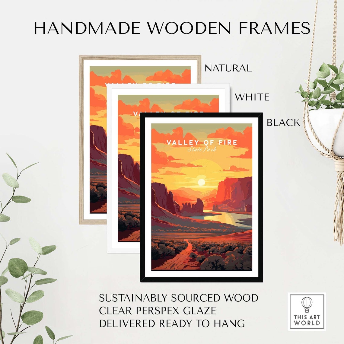 Valley of Fire State Park Nevada Desert Red Rocks Sunset Poster - Image 4