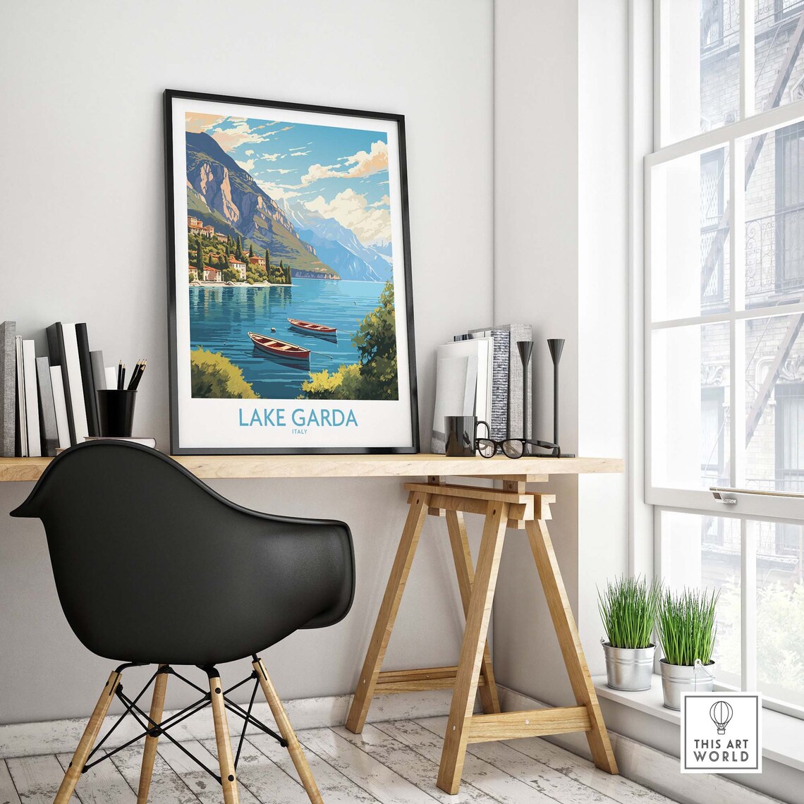Lake Garda Italy Travel Poster Art Print - Image 4