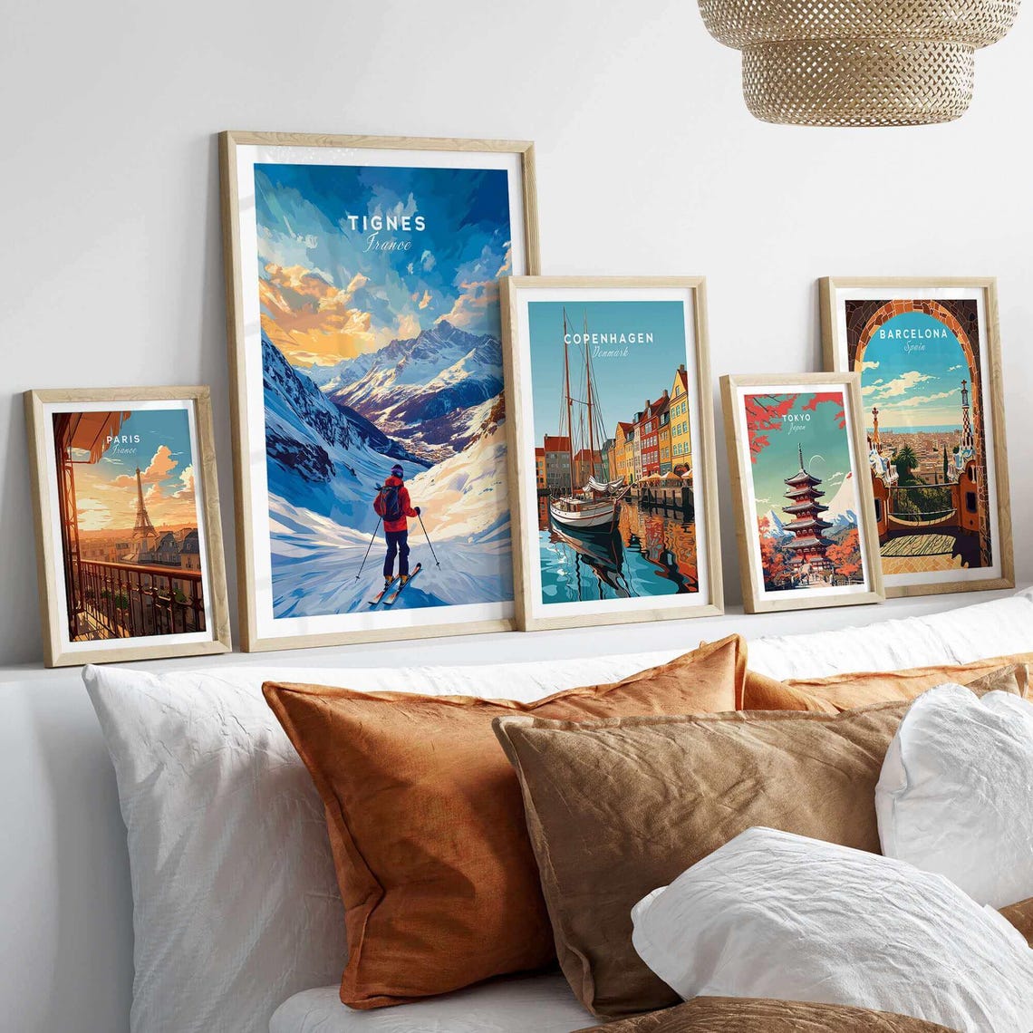 Tignes Ski Poster, French Alps Mountain Lodge Decor - Image 3