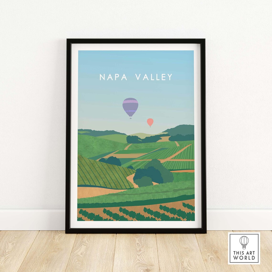 Napa Valley California Vineyard Travel Poster