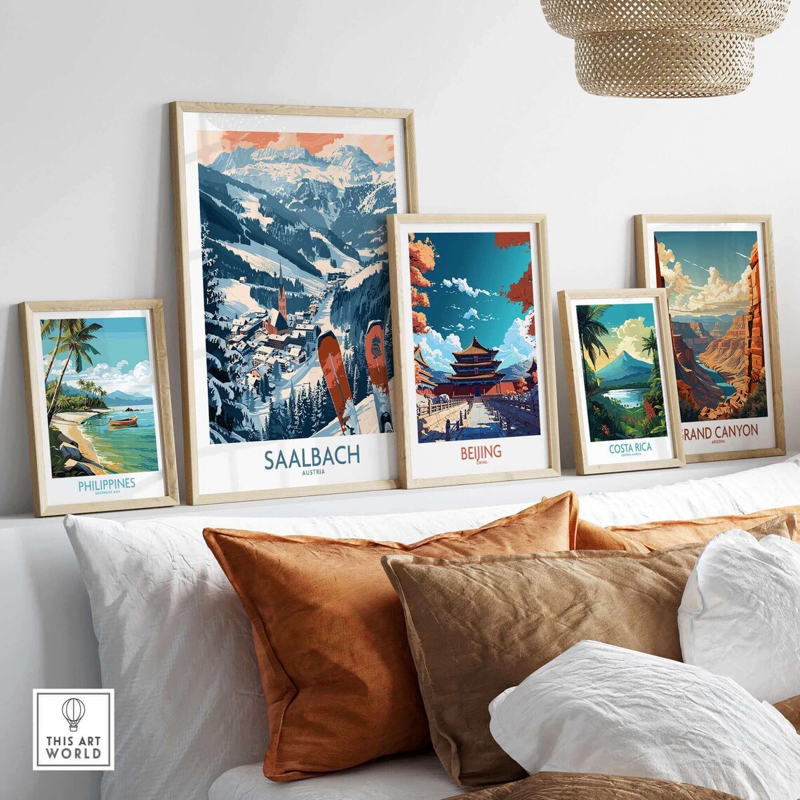 Ski Wall Art Saalbach Ski Lodge Poster - Image 3
