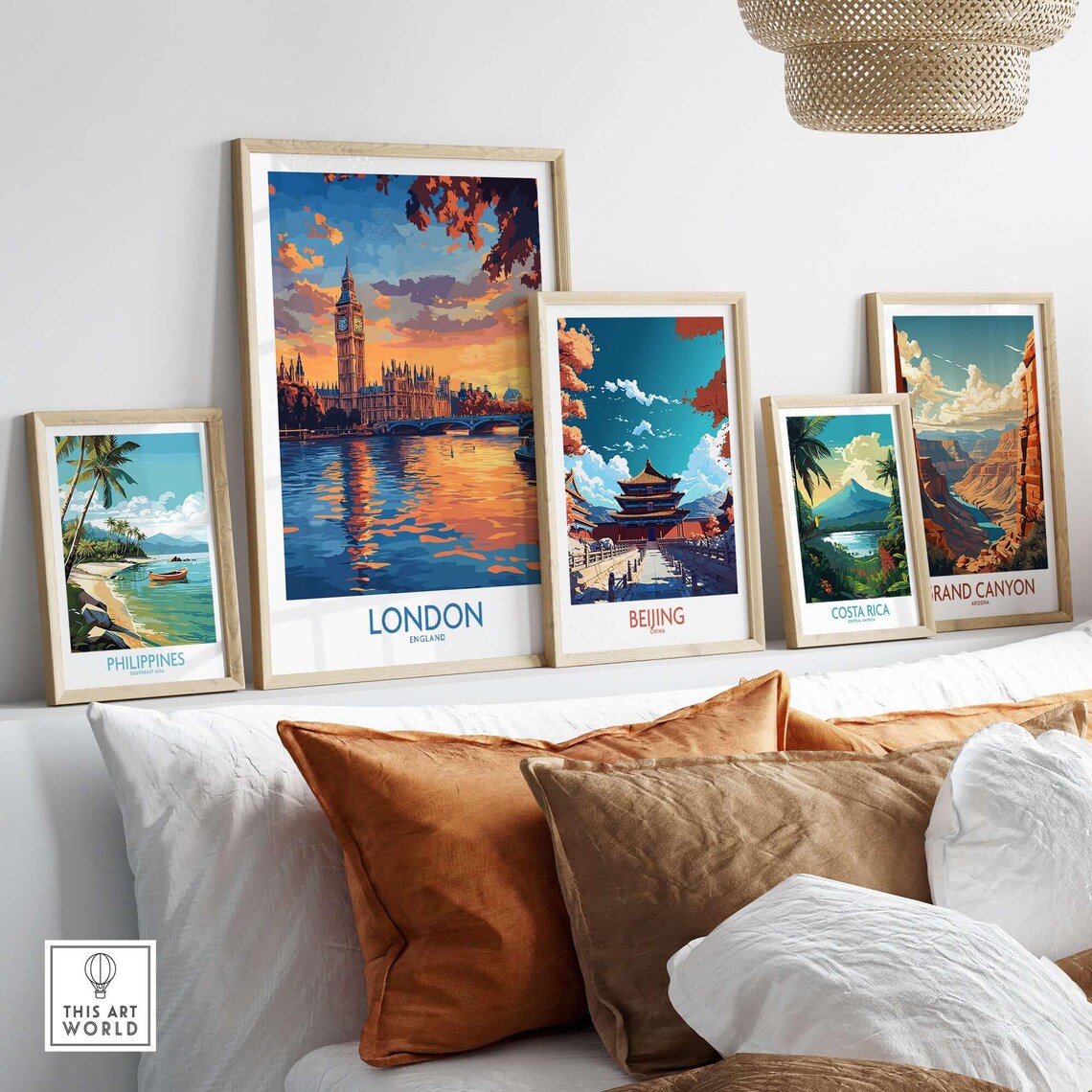 London Skyline, Thames River Parliament Travel Poster - Image 3
