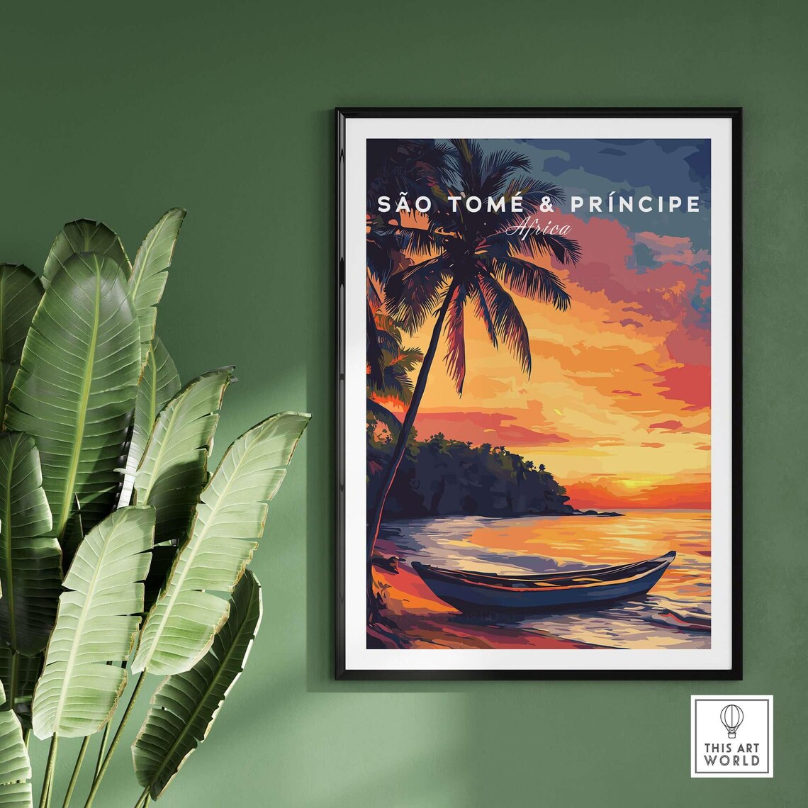 Sao Tome Sunset Bliss Beach, Africa Art Print - Image 2