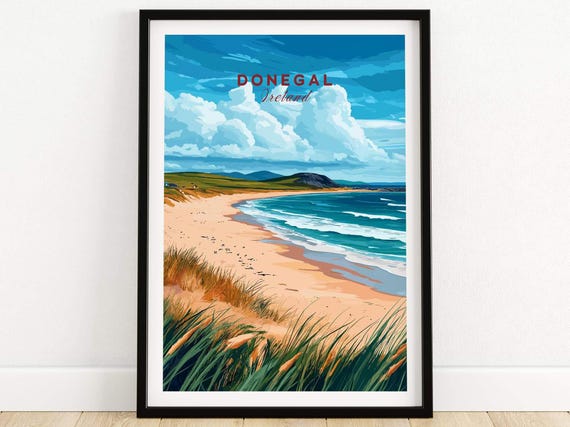 Donegal, Ireland Travel Poster, River Eske