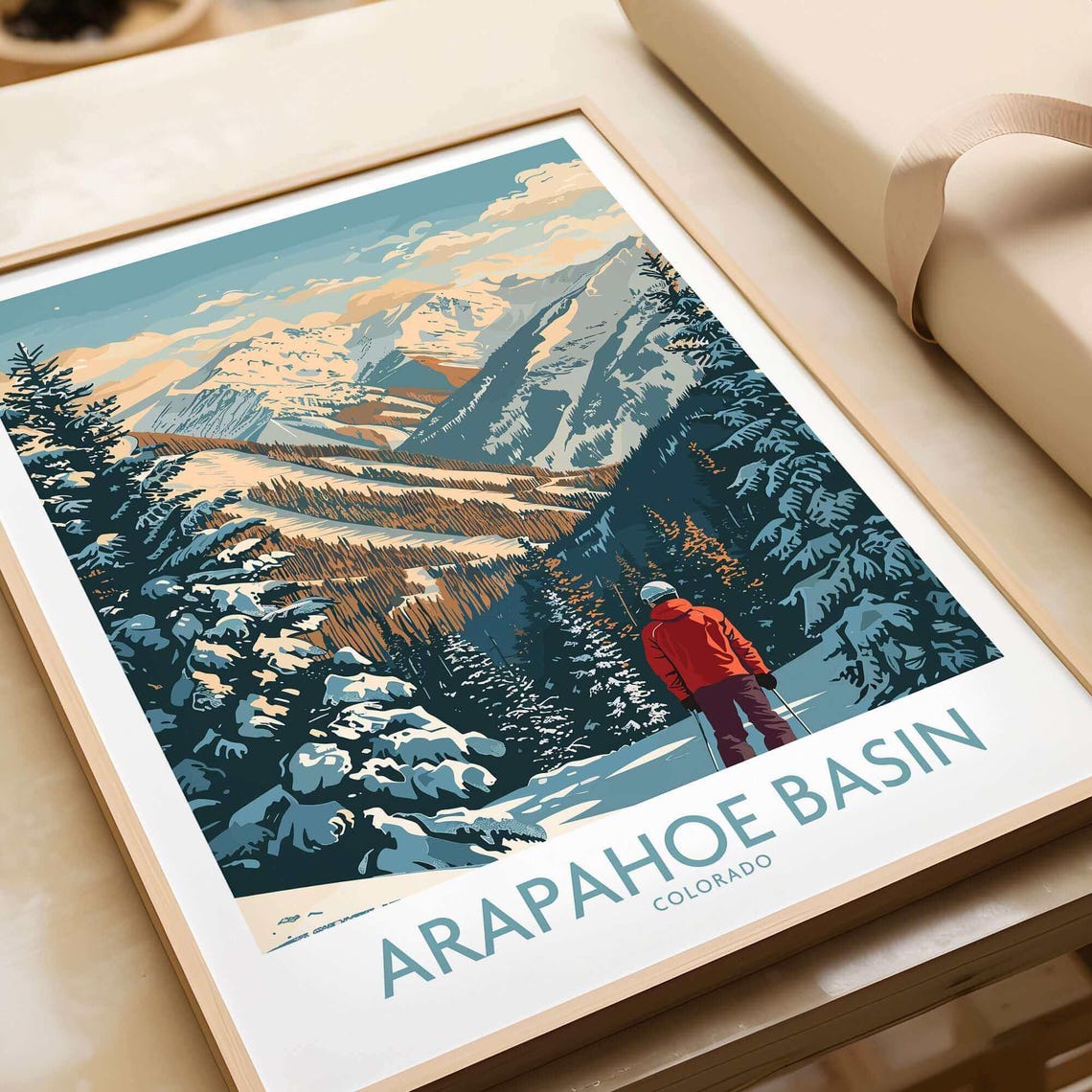 Arapahoe Basin Ski Poster, Winter Sports Gift