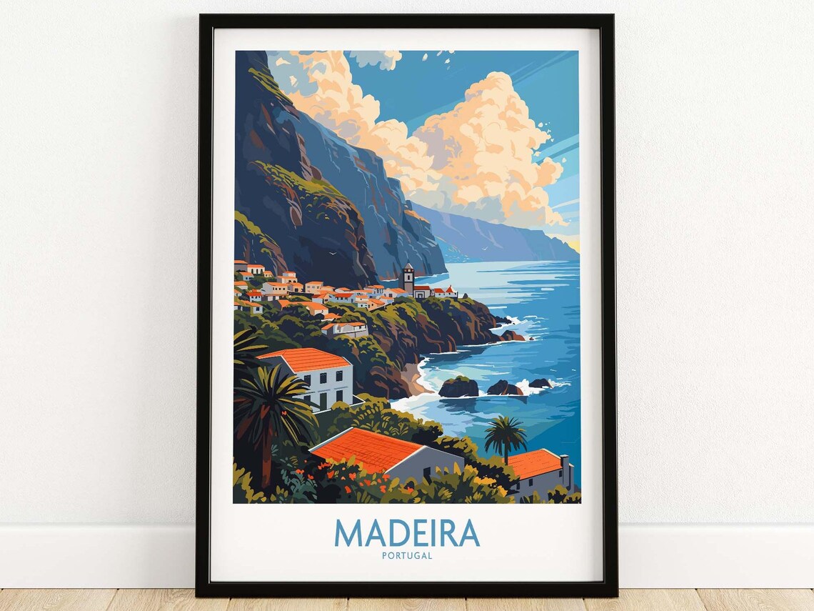Madeira Travel Poster, Personalized Wall Art