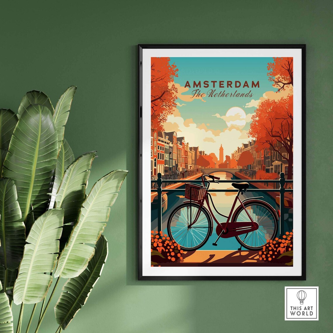 Amsterdam, Netherlands Travel Poster, Birthday Gift - Image 2