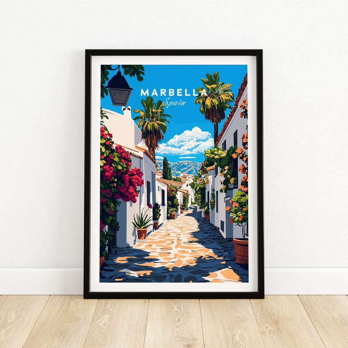 Marbella Travel Print Wall Art Poster Decor Illustration Gift