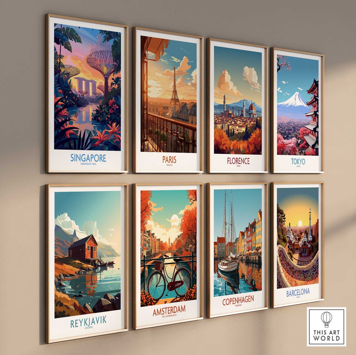 Singapore Home Decor Gift Wall Art Print - Image 3