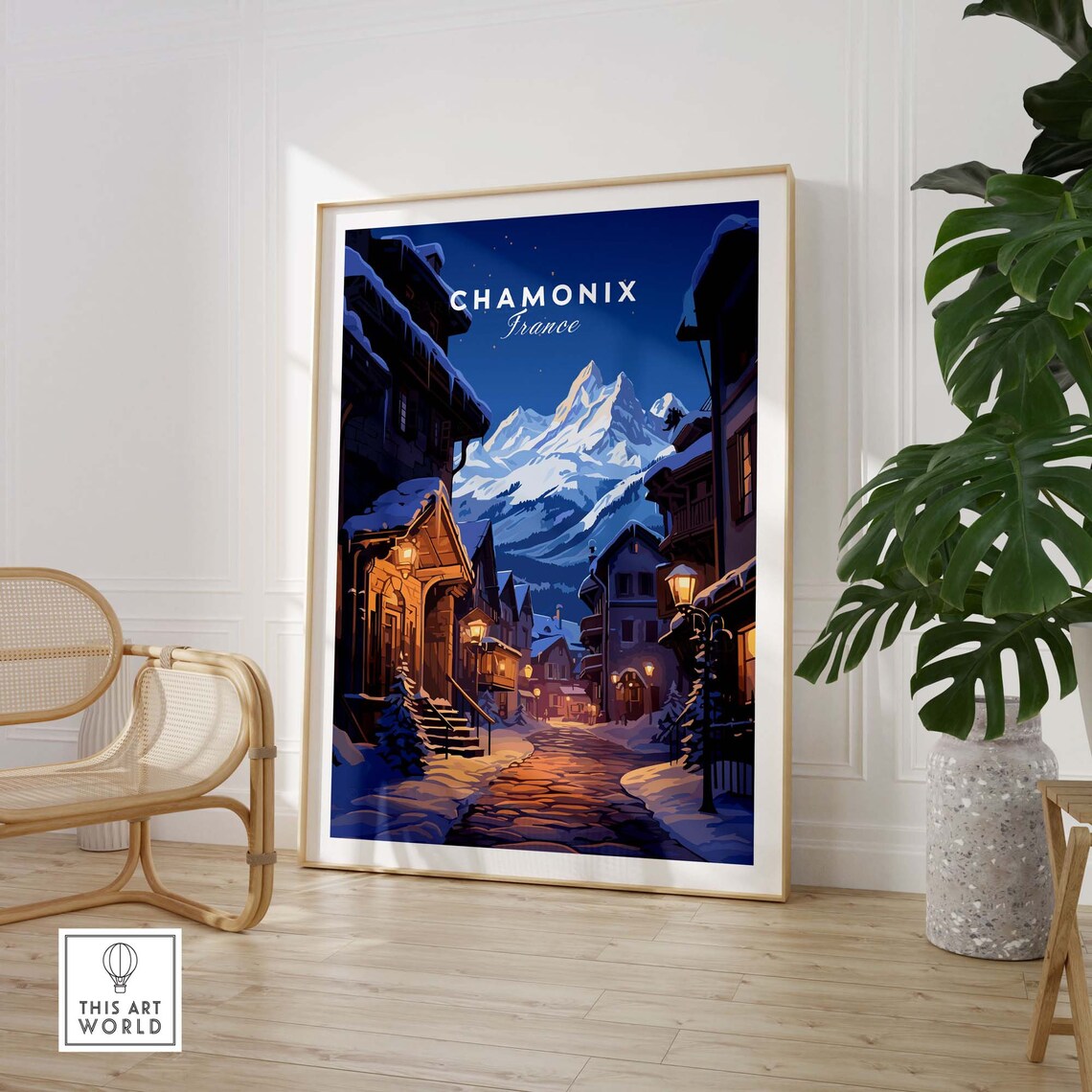 Chamonix Travel Poster, Personalized Wall Art - Image 3