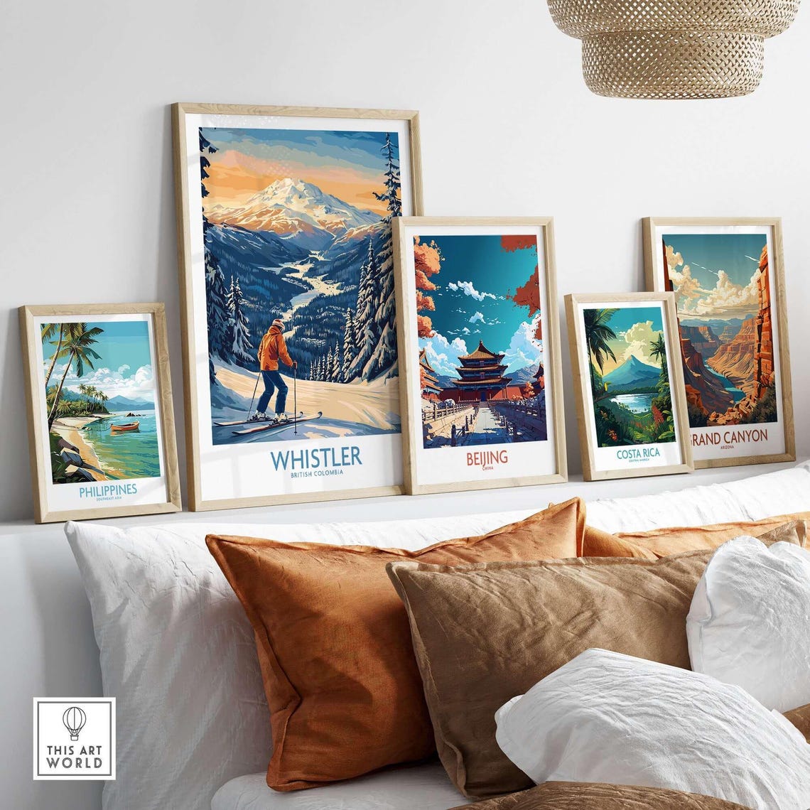 Whistler Ski Art Print, Ski Lodge Winter Decor - Image 3