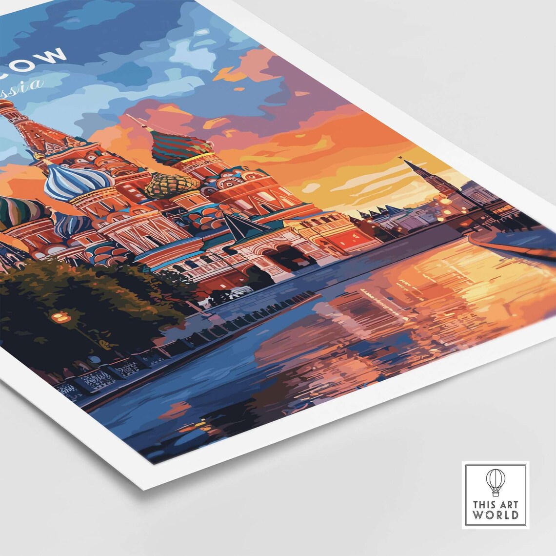 Moscow Travel Print, St Basils Cathedral Poster - Image 5