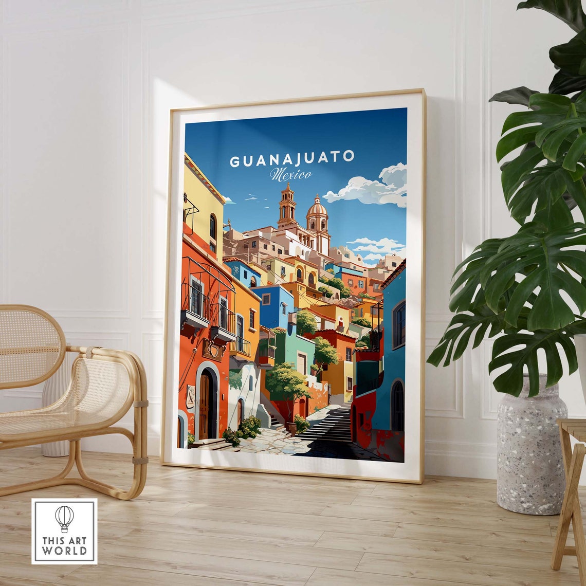 Guanajuato Mexico Poster Art Print Travel Print Home Dcor Poster Gift Illustration Artwork Birthday Present - Image 3