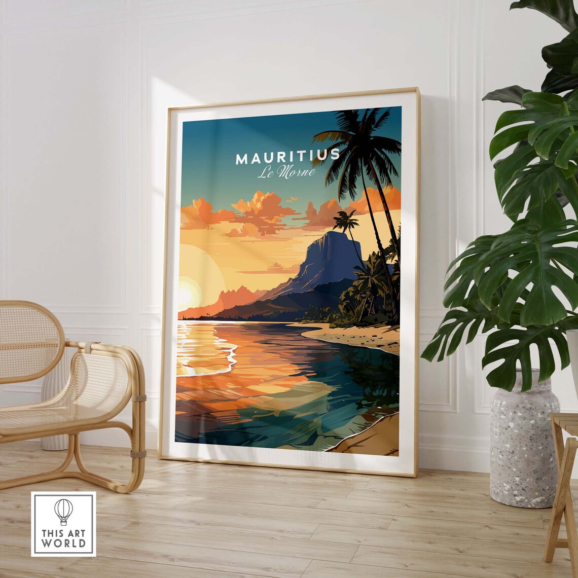 Le Morne Mauritius Travel Poster Art Print - Image 3