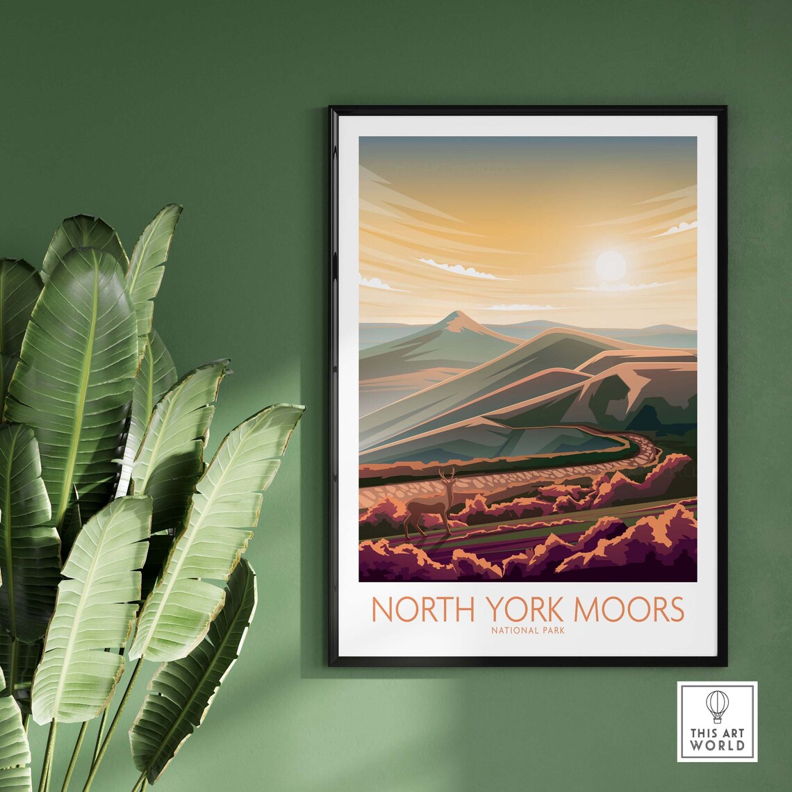 North York Moors Travel Poster, England Nature Print - Image 2