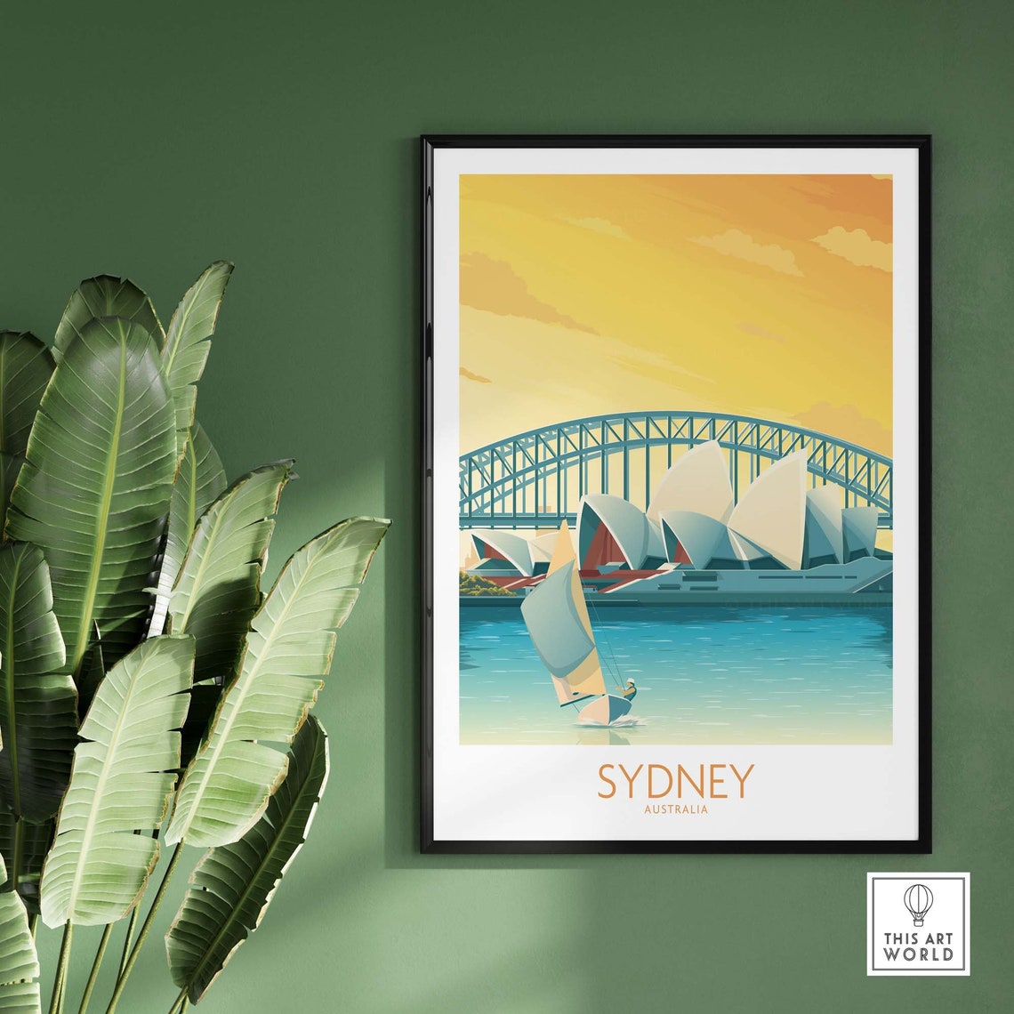 Sydney Australia Opera House Harbour Bridge Sunset Sails Poster - Image 2