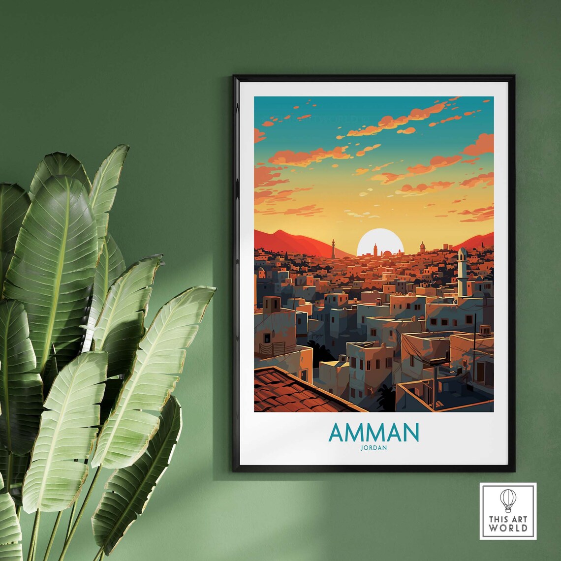 Amman Print Jordan Travel Poster, Home Decor - Image 2