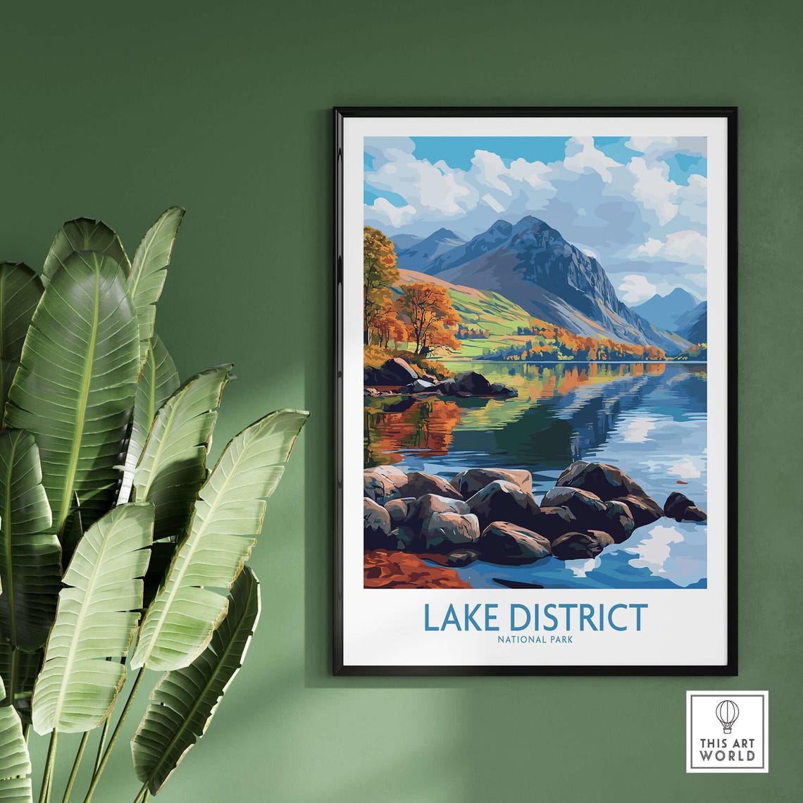 Lake District Travel Poster, Cumbria England - Image 2
