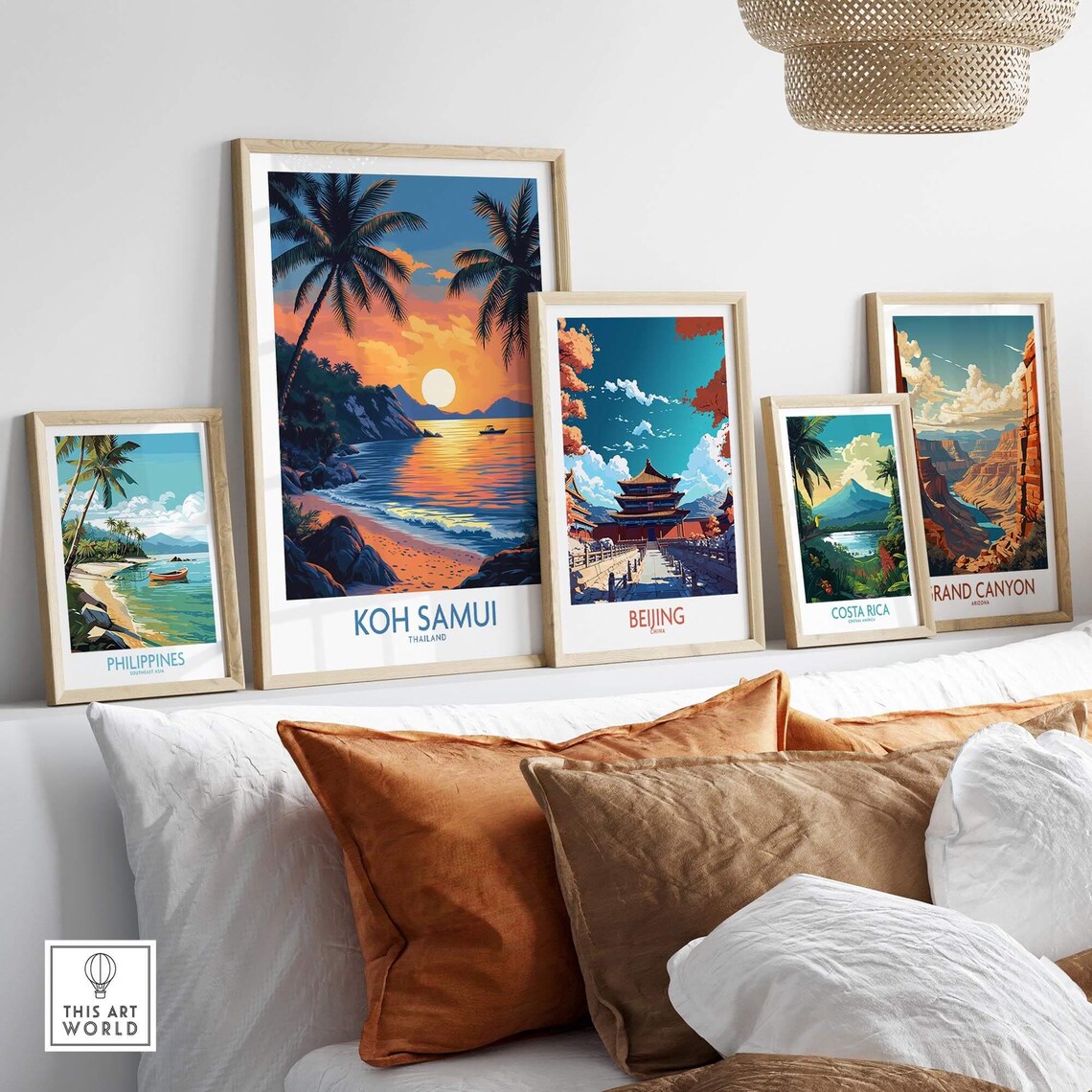 Koh Samui Thailand Travel Poster, Island Illustration - Image 3